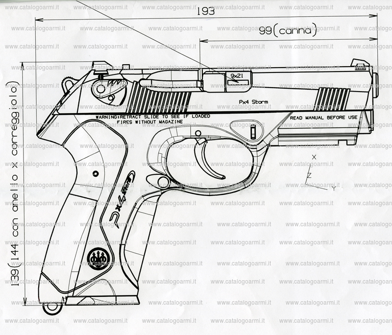 Pistola Beretta Pietro modello P X 4 Storm (14898)