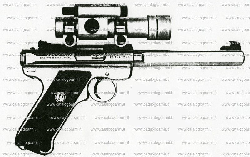 Pistola Ruger modello Mark II Government Target Competition inox (tacca di mira regolabile) (7839)