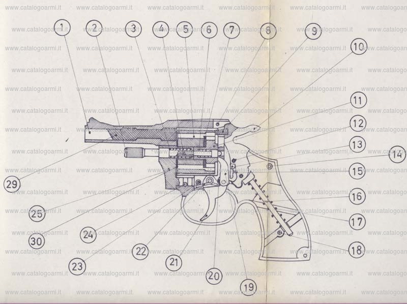 Pistola lanciarazzi Molgora Modesto modello 999 (1874)